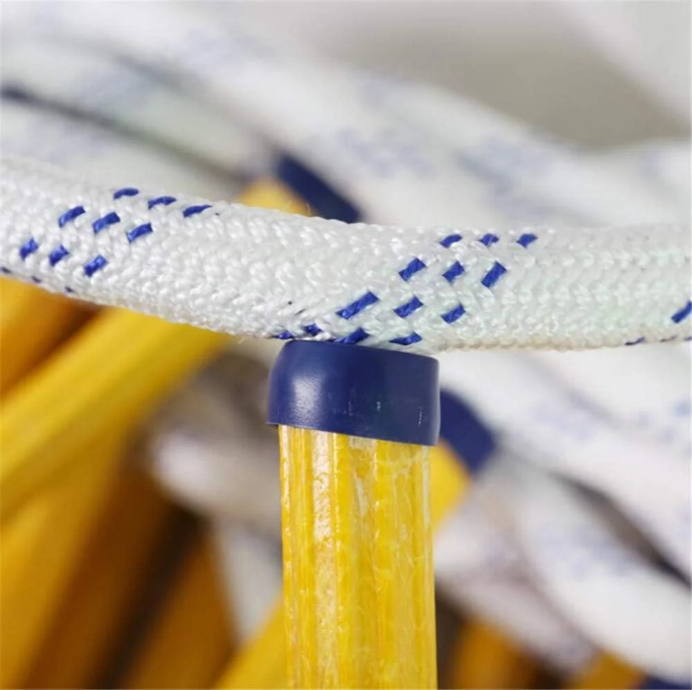 نردبان آتش نشانی اضطراری bltHlbc با طناب ایمنی مقاوم در برابر آتش سوزی، نردبان فرار با کارابین برای استقرار سریع در آتش سوزی، نردبان نجات آتش نشانی 2-3 طبقه، ظرفیت وزنی تا 900 کیلوگرم، 9 متر