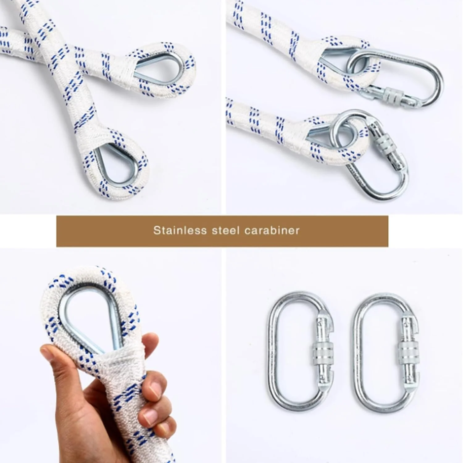 نردبان ایمنی، نردبان فرار از آتش برای سقف شیب دار، نردبان طنابی آتش نشانی قابل حمل / 8 متر / 26 فوت (40 متر) نردبان ایمنی، نردبان فرار از آتش برای سقف شیب دار، نردبان طنابی آتش نشانی قابل حمل / 8 متر / 26 فوت (40 متر)