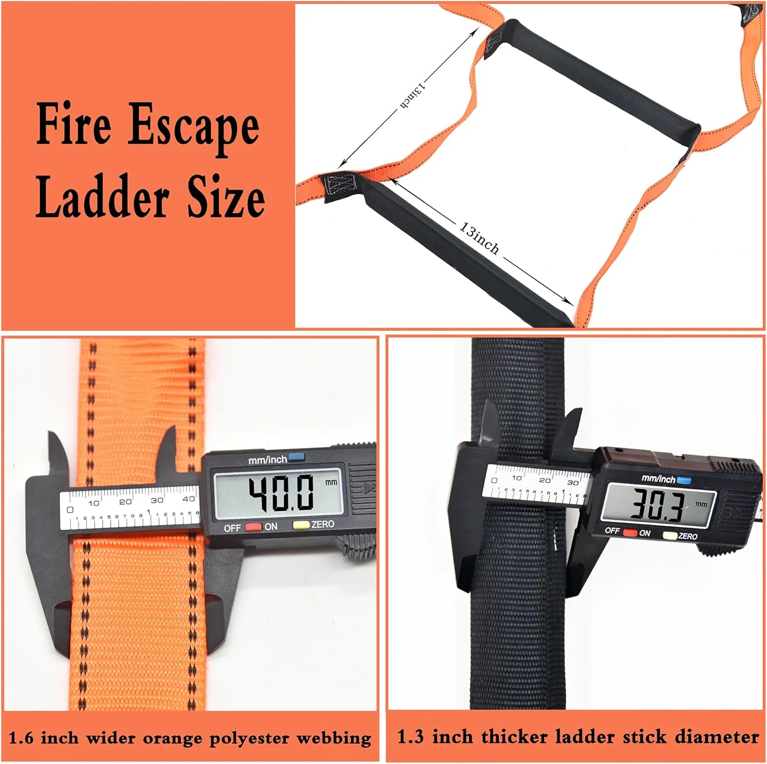 نردبان فرار از آتش XXFBJNMD به طول 8 متر، نردبان اضطراری آتش نشانی برای خانه های 2-3 طبقه، نردبان ایمنی قابل استفاده مجدد و قابل حمل برای پنجره ها، بالکن ها، قایق های بادبانی، کایاک ها و موارد دیگر