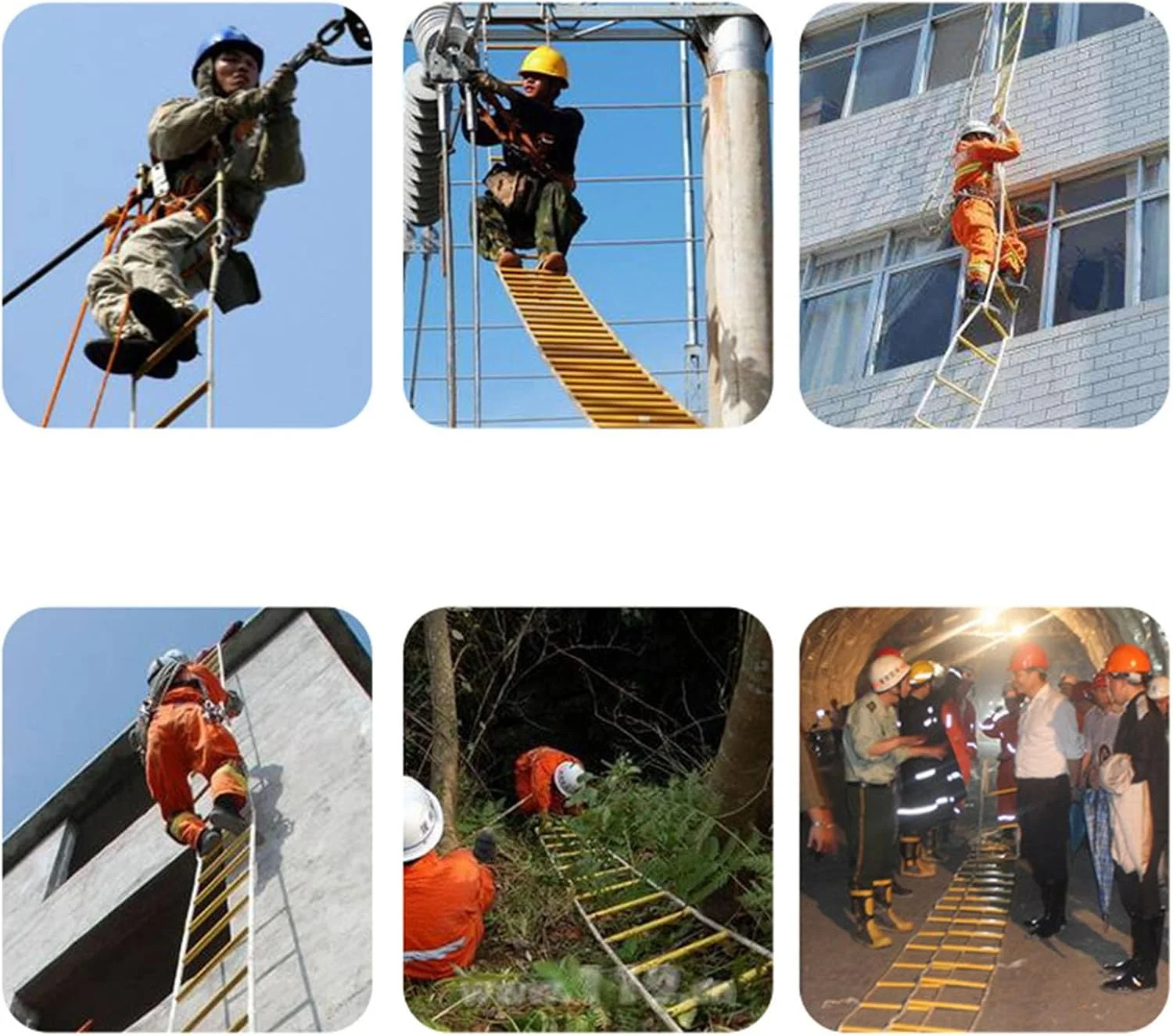 نردبان ایمنی، نردبان فرار از آتش برای سقف شیب دار، نردبان طنابی آتش نشانی قابل حمل / 8 متر / 26 فوت (40 متر) نردبان ایمنی، نردبان فرار از آتش برای سقف شیب دار، نردبان طنابی آتش نشانی قابل حمل / 8 متر / 26 فوت (40 متر)