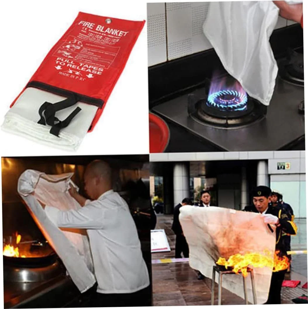 پتو نجات آتش نشانی، محافظ ضد حریق، پوشش ایمنی بقا اضطراری برای آشپزخانه، شومینه، ماشین، دفتر (1.2X1.2M) پتو نجات آتش نشانی، محافظ ضد حریق، پوشش ایمنی بقا اضطراری برای آشپزخانه، شومینه، ماشین، دفتر (1.2X1.2M)