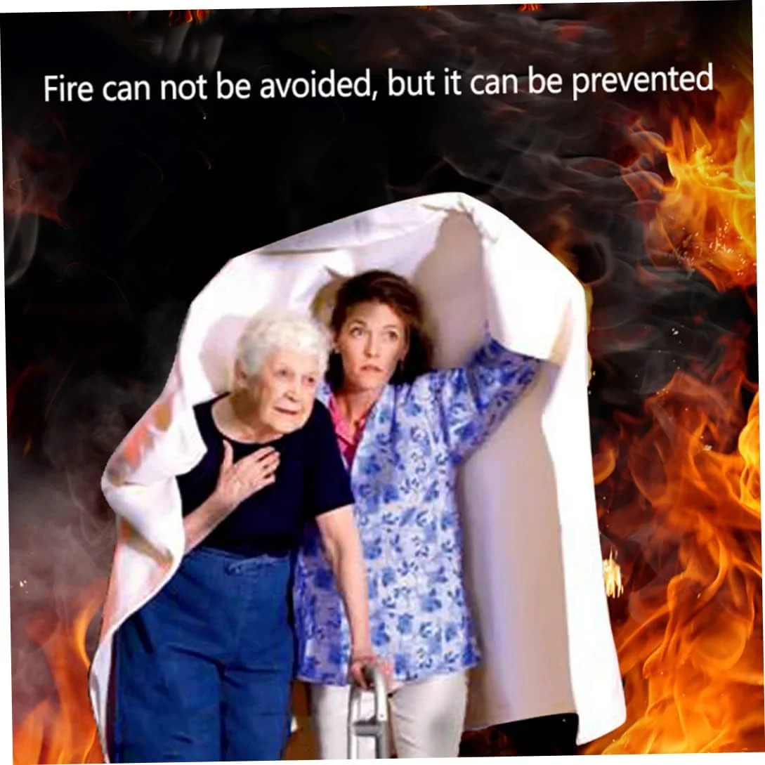 پتو نجات آتش نشانی، محافظ ضد حریق، پوشش ایمنی بقا اضطراری برای آشپزخانه، شومینه، ماشین، دفتر (1.2X1.2M) پتو نجات آتش نشانی، محافظ ضد حریق، پوشش ایمنی بقا اضطراری برای آشپزخانه، شومینه، ماشین، دفتر (1.2X1.2M)