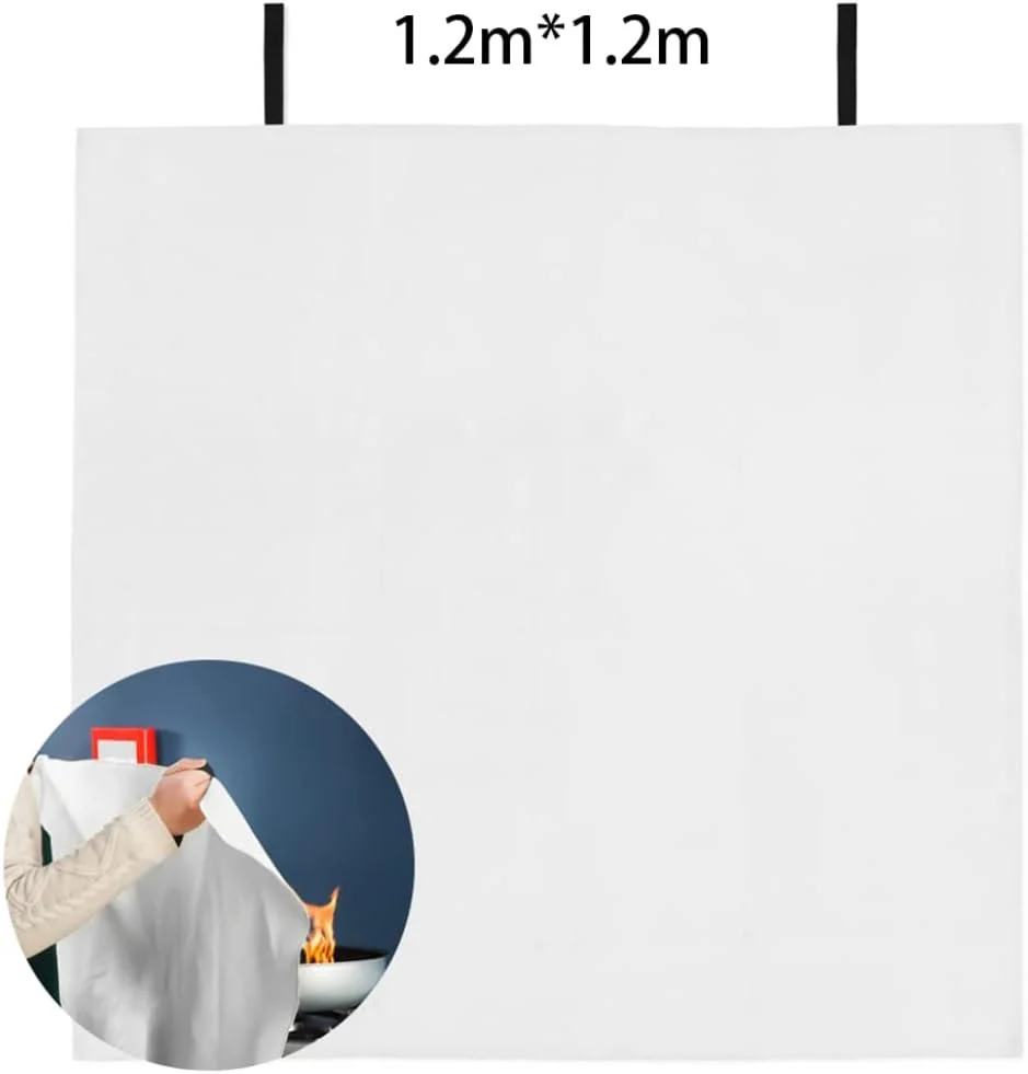 پتو نجات آتش نشانی، محافظ ضد حریق، پوشش ایمنی بقا اضطراری برای آشپزخانه، شومینه، ماشین، دفتر (1.2X1.2M) پتو نجات آتش نشانی، محافظ ضد حریق، پوشش ایمنی بقا اضطراری برای آشپزخانه، شومینه، ماشین، دفتر (1.2X1.2M)