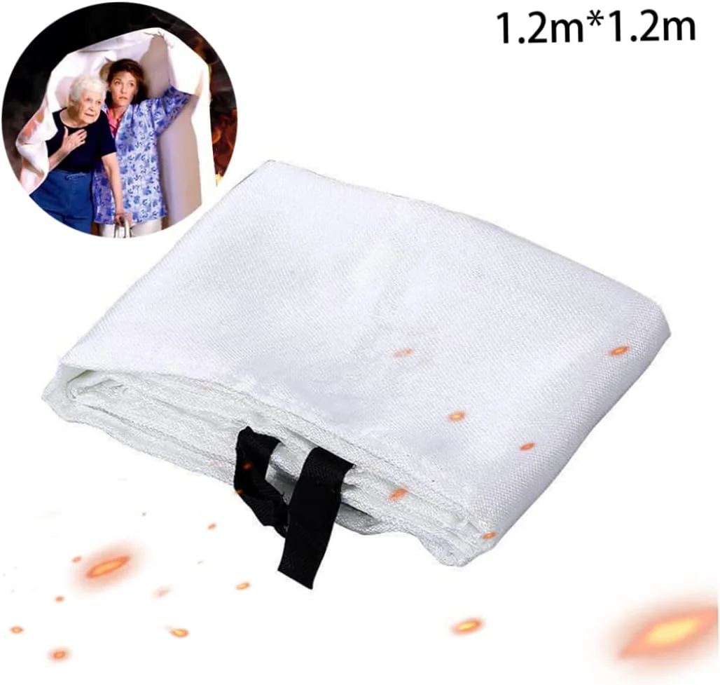 پتو نجات آتش نشانی، محافظ ضد حریق، پوشش ایمنی بقا اضطراری برای آشپزخانه، شومینه، ماشین، دفتر (1.2X1.2M) پتو نجات آتش نشانی، محافظ ضد حریق، پوشش ایمنی بقا اضطراری برای آشپزخانه، شومینه، ماشین، دفتر (1.2X1.2M)