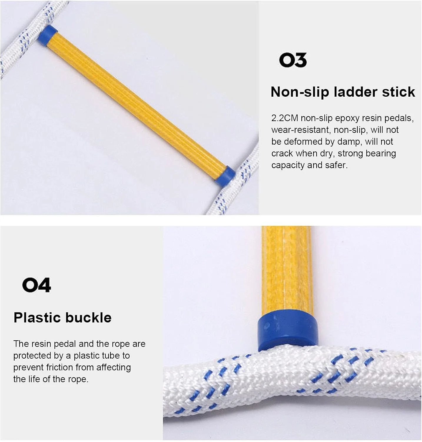 نردبان طنابی فرار از آتش سوزی، نردبان ایمنی آتش نشانی 2 تا 9 طبقه با قلاب، نردبان نرم نایلونی برای کودکان و بزرگسالان، مناسب برای استفاده در داخل و خارج از خانه (سایز: 8 متر) دو برابر راحتی نردبان طنابی فرار از آتش سوزی، نردبان ایمنی آتش نشانی 2 تا 9 طبقه با قلاب، نردبان نرم نایلونی برای کودکان و بزرگسالان، مناسب برای استفاده در داخل و خارج از خانه (سایز: 8 متر) دو برابر راحتی