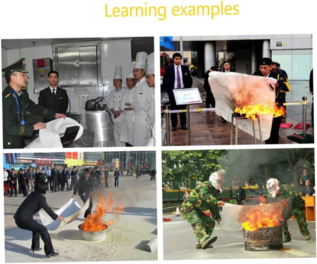 پتو نجات آتش نشانی، محافظ ضد حریق، پوشش ایمنی بقا اضطراری برای آشپزخانه، شومینه، ماشین، دفتر (1.2X1.2M) پتو نجات آتش نشانی، محافظ ضد حریق، پوشش ایمنی بقا اضطراری برای آشپزخانه، شومینه، ماشین، دفتر (1.2X1.2M)