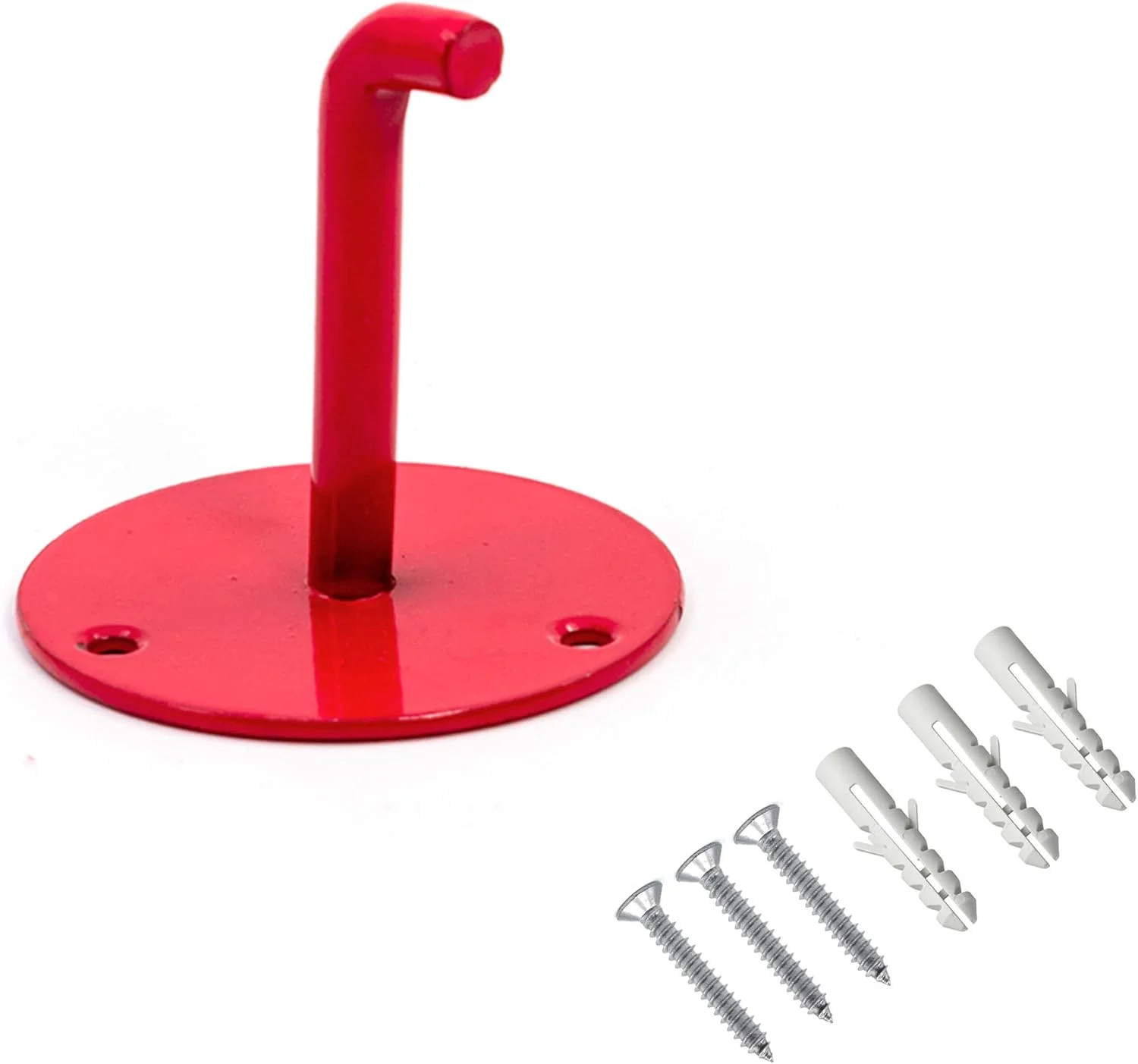 قلاب نگهدارنده کپسول آتش نشانی سیلتوکس به همراه پیچ و مهره، بست آویز دیواری برای نگهداری ایمن کپسول آتش نشانی، رنگ قرمز، 10 عدد