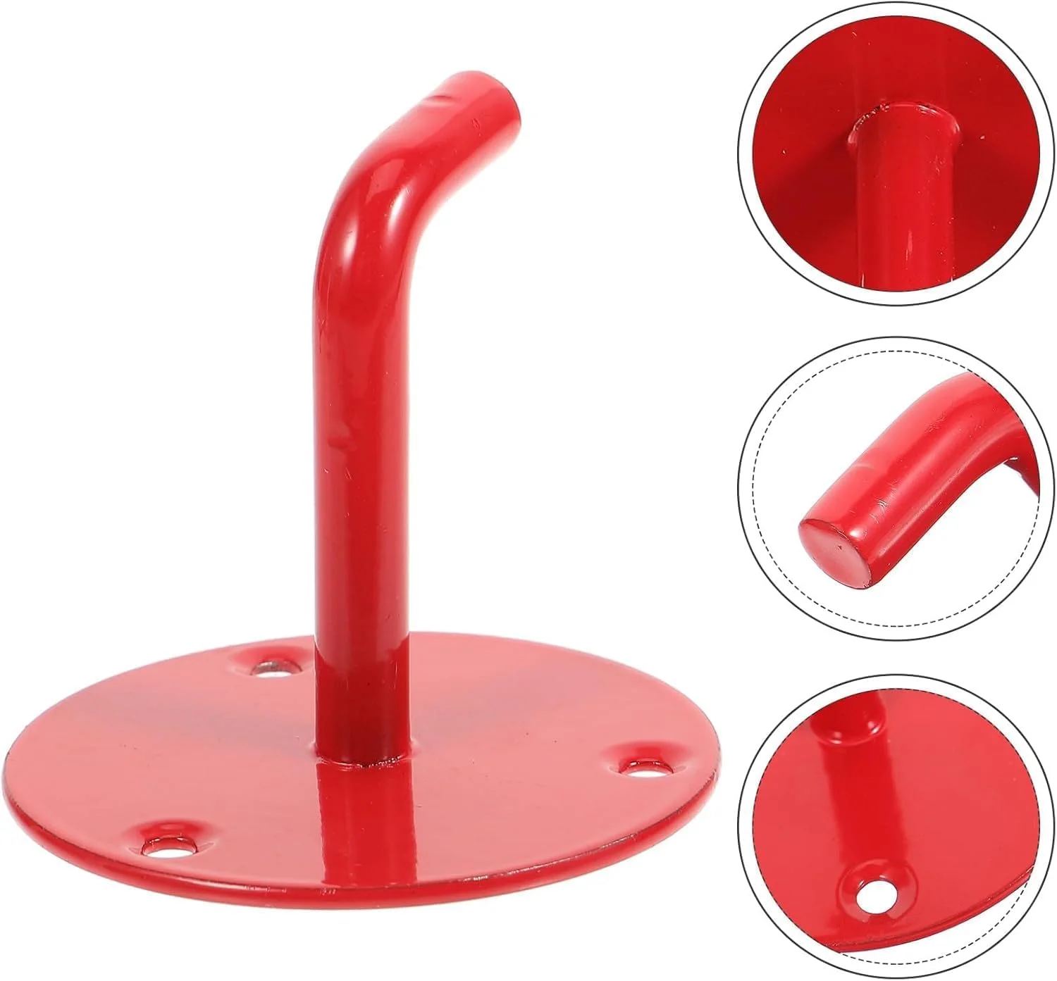 قلاب نگهدارنده کپسول آتش نشانی سیلتوکس به همراه پیچ و مهره، بست آویز دیواری برای نگهداری ایمن کپسول آتش نشانی، رنگ قرمز، 10 عدد