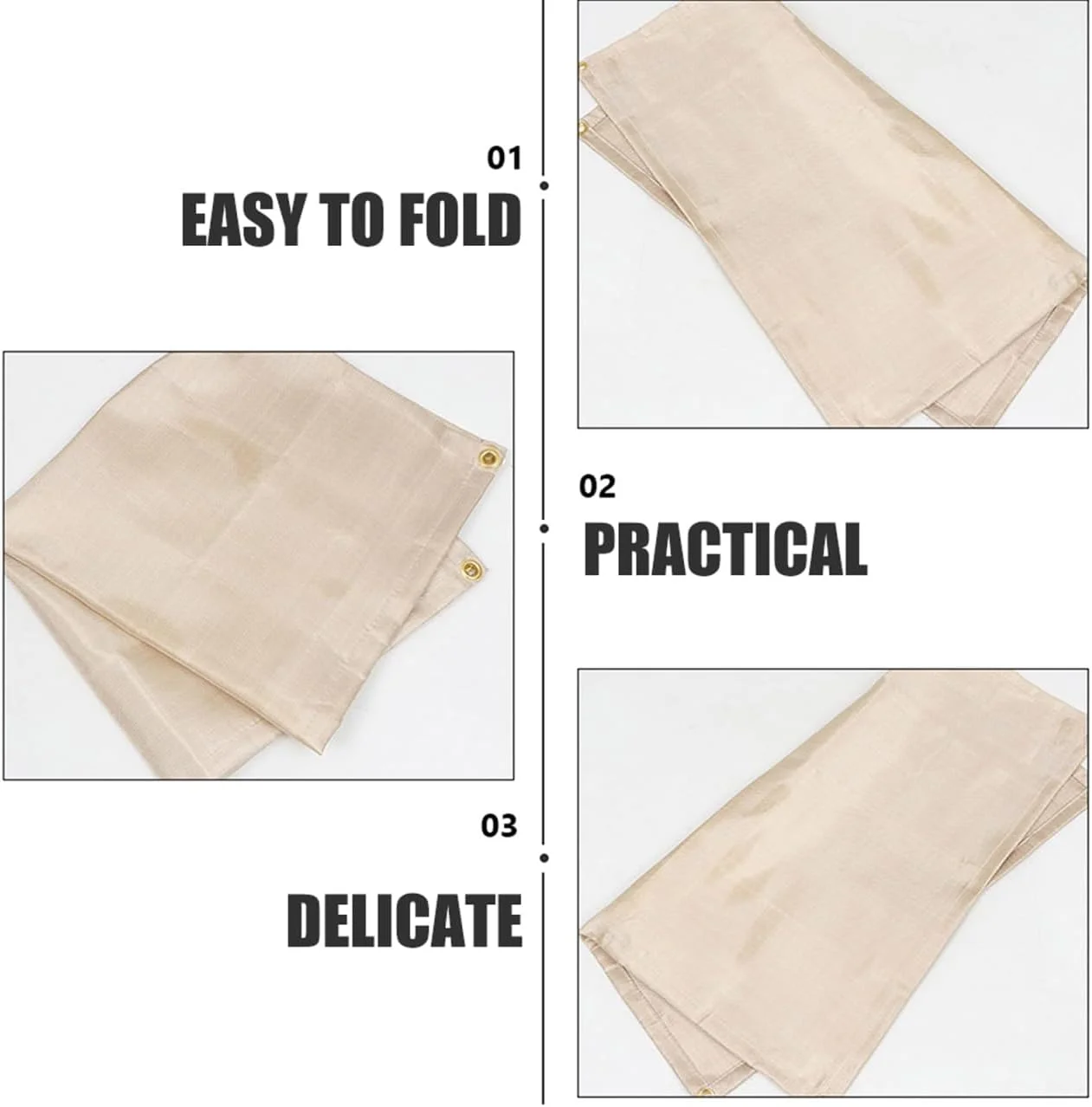 پتو ضد حریق SUPVOX: زیرانداز عایق حرارت برای کمپینگ و باربیکیو در فضای باز - جنس الیاف شیشه، 100 X 100 سانتی متر