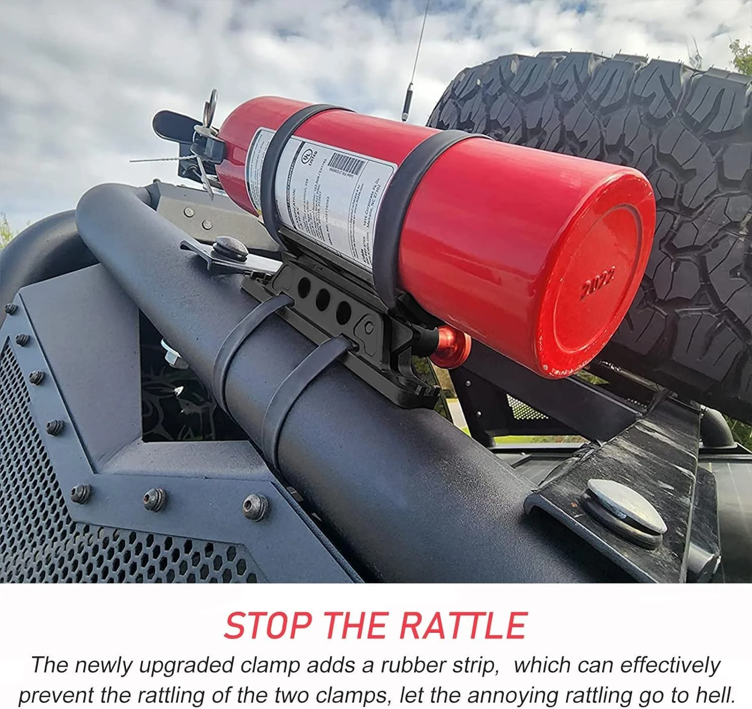 براکت نصب کپسول آتش نشانی Chelhead، نگهدارنده کپسول آتش نشانی آلومینیومی با قابلیت رهاسازی سریع UTV سازگار با جیپ رانگلر JK، پولاریس رنجر، کم-ام X3