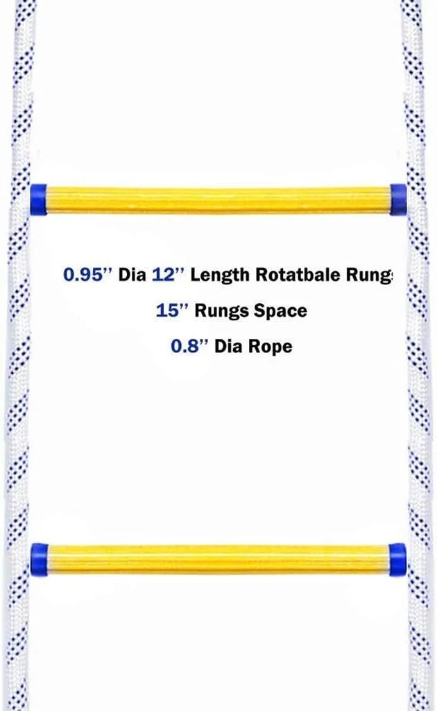 نردبان فرار اضطراری آتش نشانی HOKVJ، نردبان طنابی ایمنی مقاوم در برابر شعله با قلاب - نردبان طنابی فرار آتش سوزی با کاربری آسان - جمع و جور و آسان برای نگهداری - قابل استفاده مجدد، 15 سانتی متر (اندازه: 15 سانتی متر) نردبان فرار اضطراری آتش نشانی HOKVJ، نردبان طنابی ایمنی مقاوم در برابر شعله با قلاب - نردبان طنابی فرار آتش سوزی با کاربری آسان - جمع و جور و آسان برای نگهداری - قابل استفاده مجدد، 15 سانتی متر (اندازه: 15 سانتی متر)