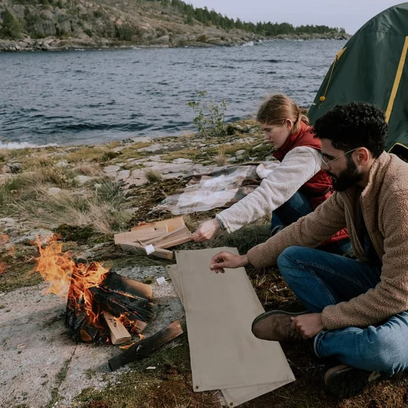 پتو ضد حریق SUPVOX: زیرانداز عایق حرارت برای کمپینگ و باربیکیو در فضای باز - جنس الیاف شیشه، 100 X 100 سانتی متر