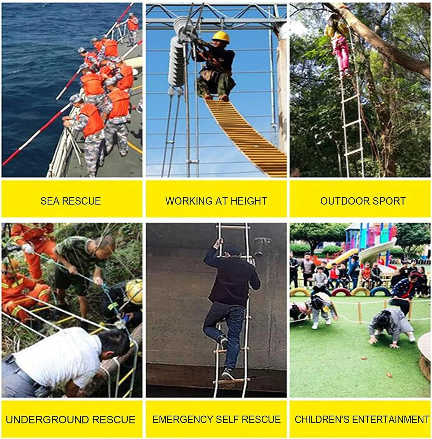 نردبان طنابی فرار از آتش سوزی، نردبان های فرار اضطراری از آتش سوزی 2-6 طبقه، نردبان طنابی ایمنی مقاوم در برابر شعله با قلاب برای کودکان و بزرگسالان، فرار از پنجره و بالکن 3-25 متر - 18 متر / 59 فوت نردبان طنابی فرار از آتش سوزی، نردبان های فرار اضطراری از آتش سوزی 2-6 طبقه، نردبان طنابی ایمنی مقاوم در برابر شعله با قلاب برای کودکان و بزرگسالان، فرار از پنجره و بالکن 3-25 متر - 18 متر / 59 فوت