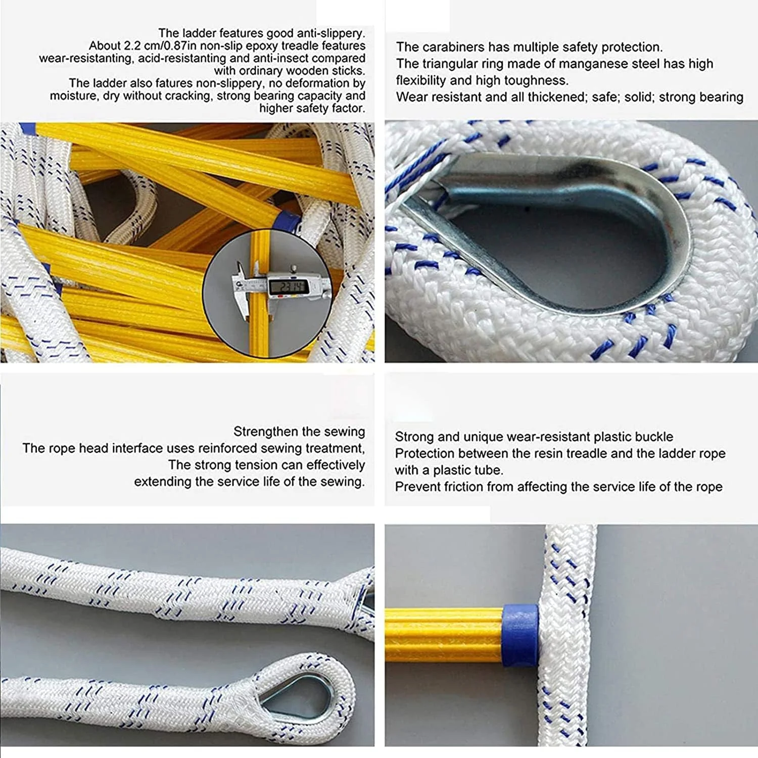 نردبان فرار آتش نشانی، نردبان طنابی فرار مقاوم در برابر آتش، نردبان فرار ایمنی اضطراری، نردبان چند منظوره، قابل استفاده در آتش سوزی/فاجعه 3-50 متری نردبان فرار آتش نشانی، نردبان طنابی فرار مقاوم در برابر آتش، نردبان فرار ایمنی اضطراری، نردبان چند منظوره، قابل استفاده در آتش سوزی/فاجعه 3-50 متری