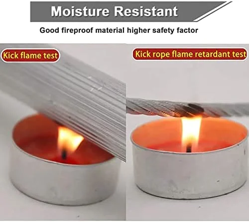 نردبان فرار از آتش، نردبان های فرار از آتش، نردبان طنابی نجات اضطراری، نردبان های طنابی سنگین و چند منظوره با قلاب / 10 متر (5 متر)