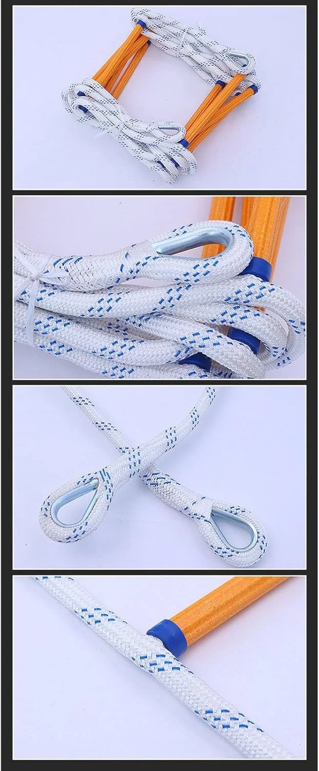 نردبان طنابی، نردبان ایمنی، نردبان فرار اضطراری آتش نشانی، نردبان های فرار طنابی برای بزرگسالان و کودکان، تخلیه آسان، 15 متر (66 فوت/20 متر) نردبان طنابی، نردبان ایمنی، نردبان فرار اضطراری آتش نشانی، نردبان های فرار طنابی برای بزرگسالان و کودکان، تخلیه آسان، 15 متر (66 فوت/20 متر)