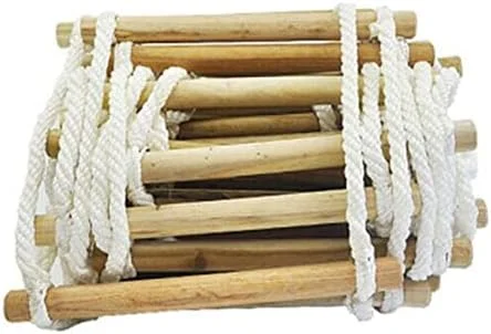 نردبان طنابی فرار از آتش سوزی، نردبان ایمنی مقاوم در برابر شعله، فرار اضطراری از آتش سوزی با قلاب کارابین، فرار از پنجره و بالکن / 15 متر / 49 فوت (25 متر 82 فوت)