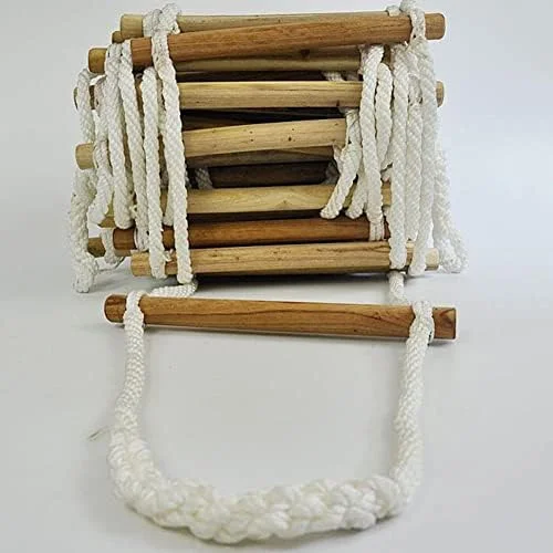 نردبان طنابی فرار از آتش سوزی، نردبان ایمنی مقاوم در برابر شعله، فرار اضطراری از آتش سوزی با قلاب کارابین، فرار از پنجره و بالکن / 15 متر / 49 فوت (25 متر 82 فوت)