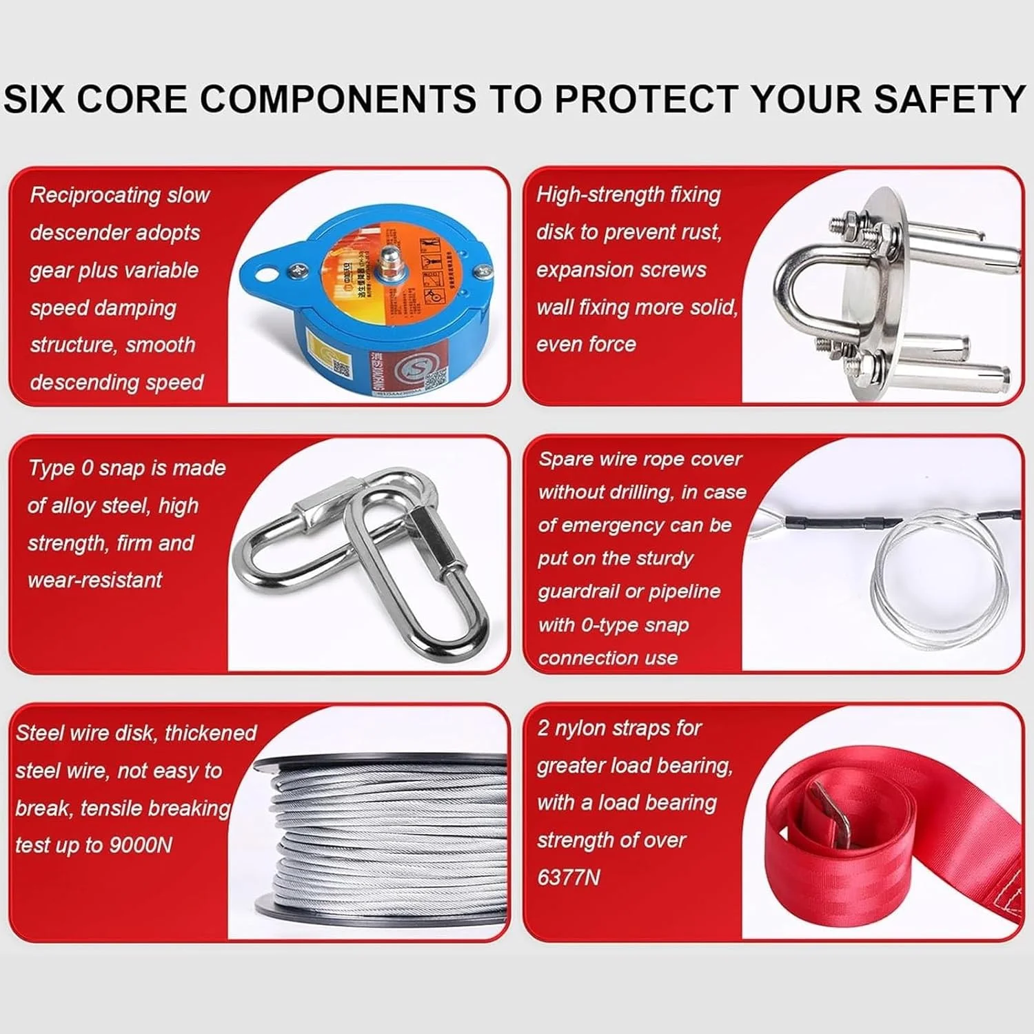 دستگاه فرود فرار از آتش، کاهنده فرار اضطراری خانگی، طناب نجات ایمنی رفت و برگشتی، طناب اضطراری ساختمان بلند با بار 100 کیلوگرم، برای مواقع اضطراری در فضای باز، ساخت و ساز در ارتفاعات بالا (35 متر / 115 فوت) دستگاه فرود فرار از آتش، کاهنده فرار اضطراری خانگی، طناب نجات ایمنی رفت و برگشتی، طناب اضطراری ساختمان بلند با بار 100 کیلوگرم، برای مواقع اضطراری در فضای باز، ساخت و ساز در ارتفاعات بالا (35 متر / 115 فوت)