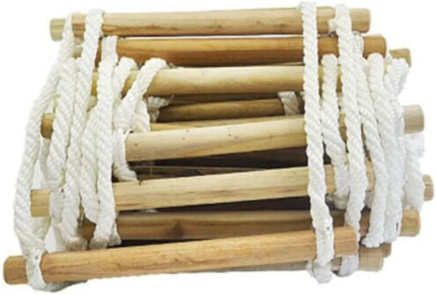 نردبان طنابی فرار از آتش سوزی، نردبان ایمنی مقاوم در برابر شعله، فرار اضطراری از آتش سوزی با قلاب کارابین، فرار از پنجره و بالکن / 15 متر / 49 فوت (25 متر 82 فوت)