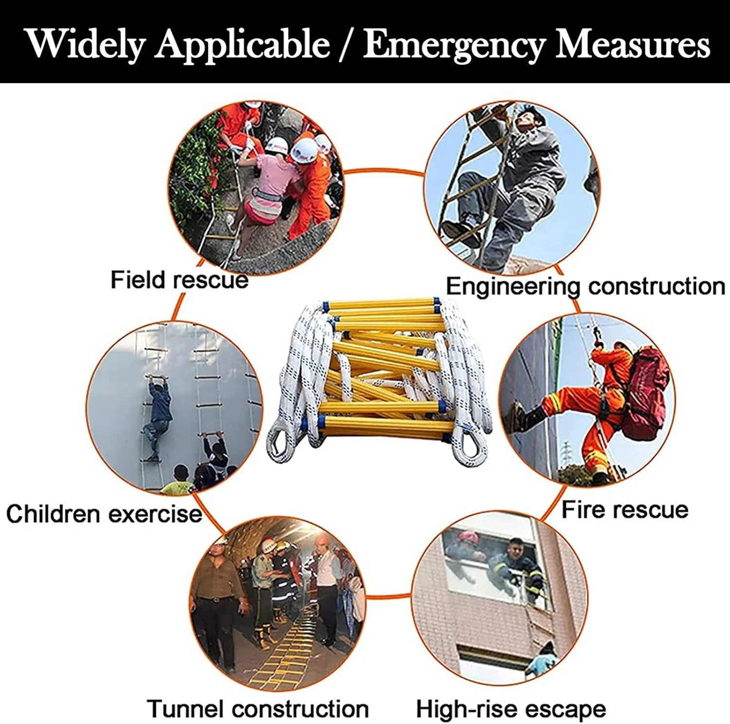نردبان فرار از آتش، نردبان طنابی ضد حریق، نردبان طنابی ایمنی اضطراری، نردبان ایمنی سنگین با کارابین، برای فرار از آتش سوزی/20M/20M نردبان فرار از آتش، نردبان طنابی ضد حریق، نردبان طنابی ایمنی اضطراری، نردبان ایمنی سنگین با کارابین، برای فرار از آتش سوزی/20M/20M