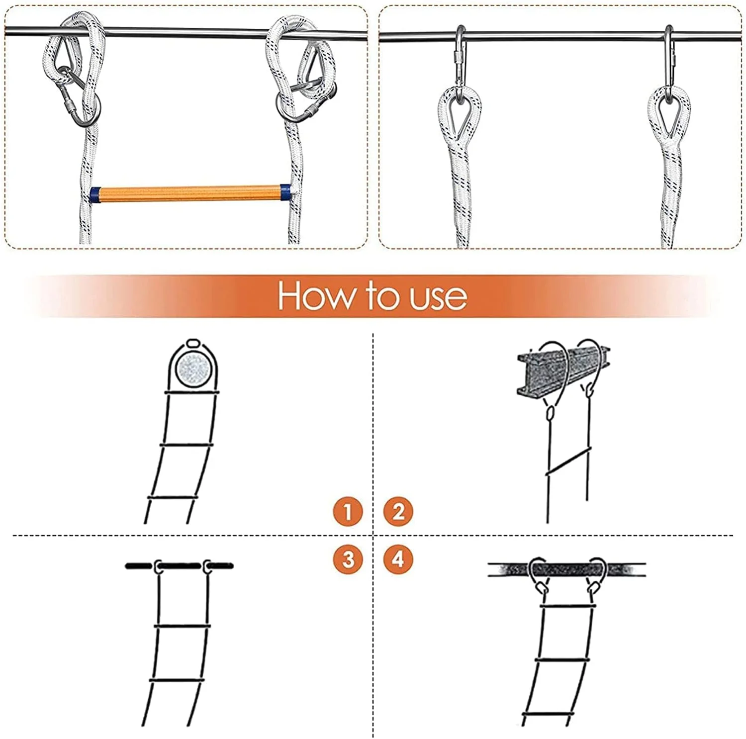 نردبان فرار از آتش، نردبان طنابی ضد حریق، نردبان طنابی ایمنی اضطراری، نردبان ایمنی سنگین با کارابین، برای فرار از آتش سوزی/20M/20M نردبان فرار از آتش، نردبان طنابی ضد حریق، نردبان طنابی ایمنی اضطراری، نردبان ایمنی سنگین با کارابین، برای فرار از آتش سوزی/20M/20M
