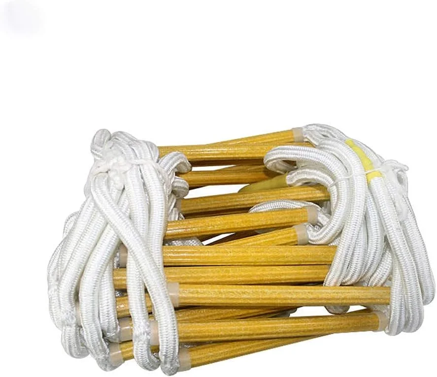 نردبان فرار اضطراری قابل حمل ZJCQA، نردبان ایمنی مقاوم در برابر آتش با قلاب - استقرار سریع و استفاده آسان - قابل حمل، جمع و جور و آسان برای ذخیره سازی ZJCQA قابل استفاده مجدد، 7 متر