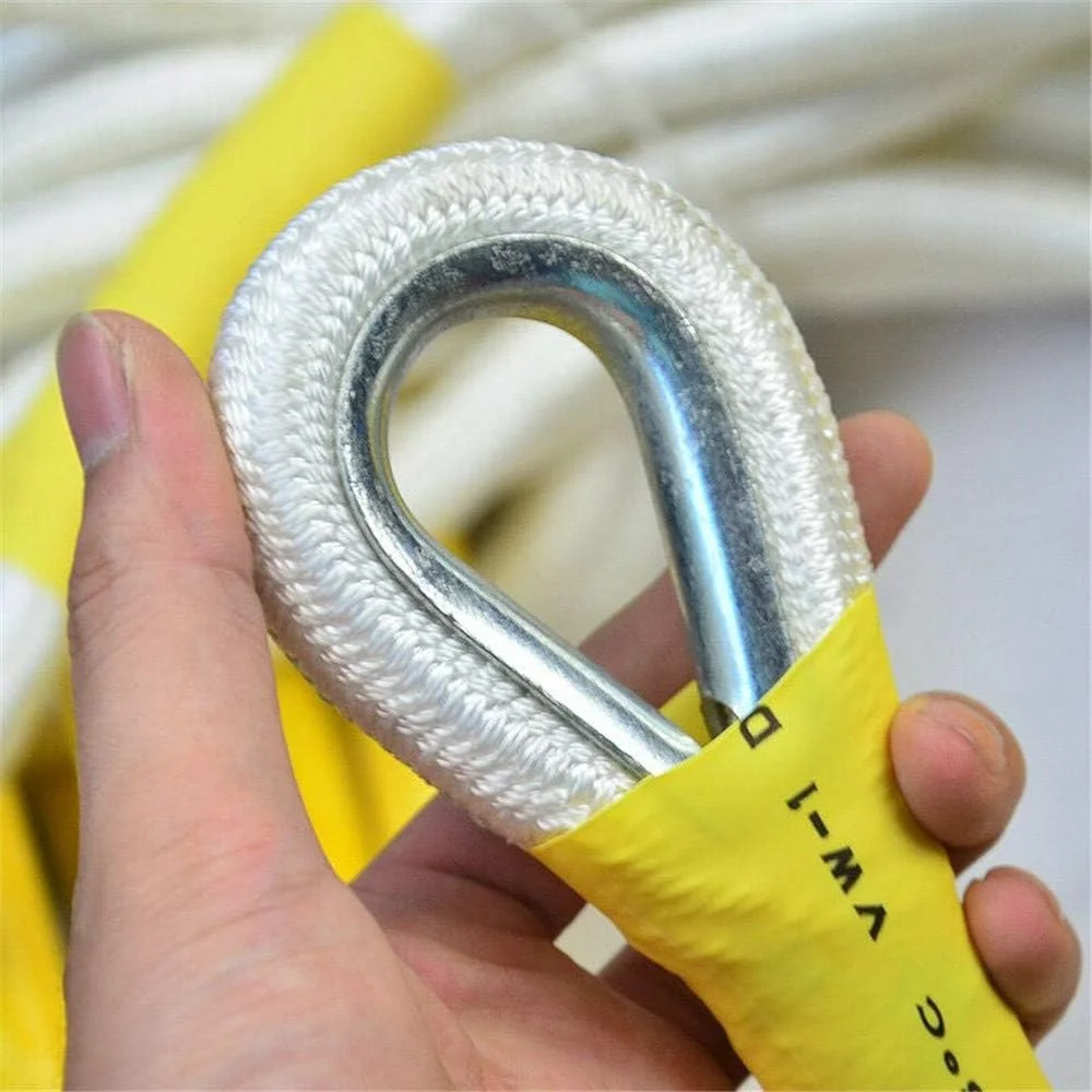 نردبان فرار اضطراری قابل حمل ZJCQA، نردبان ایمنی مقاوم در برابر آتش با قلاب - استقرار سریع و استفاده آسان - قابل حمل، جمع و جور و آسان برای ذخیره سازی ZJCQA قابل استفاده مجدد، 7 متر