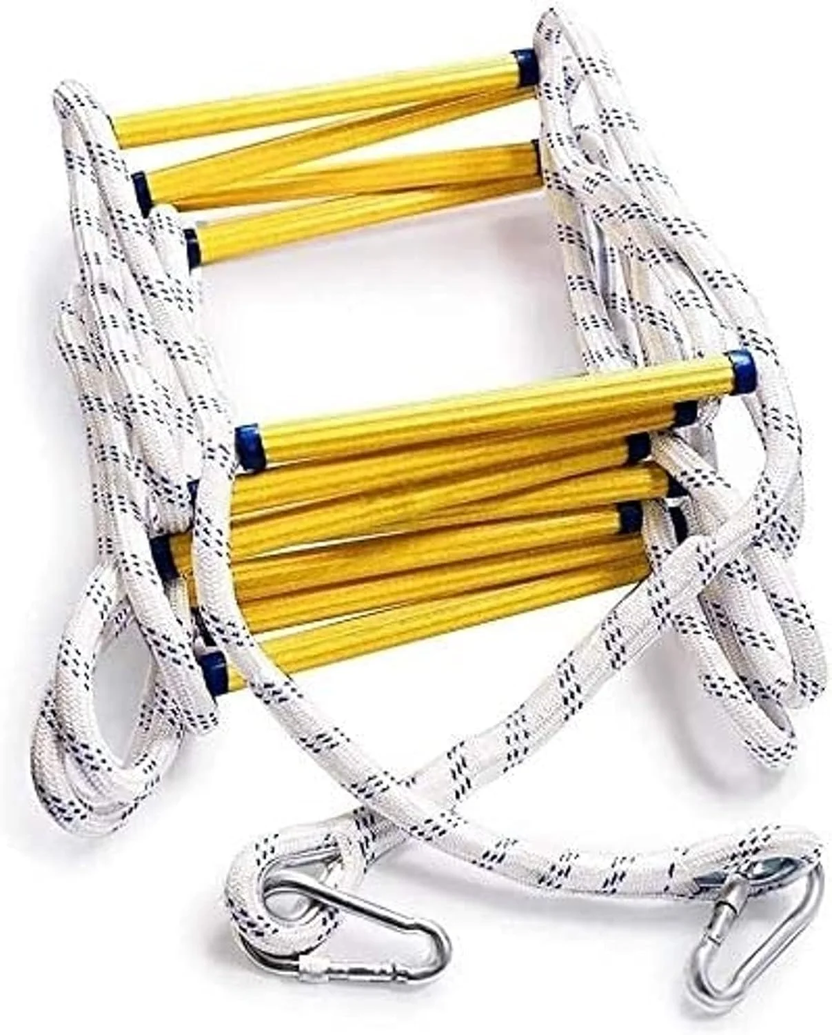 نردبان فرار از آتش (2-8 طبقه) نردبان طنابی ایمنی اضطراری، نصب سریع و آسان، ظرفیت وزن تا 450 کیلوگرم، نردبان نایلونی برای صعود خانگی و فرار از آتش