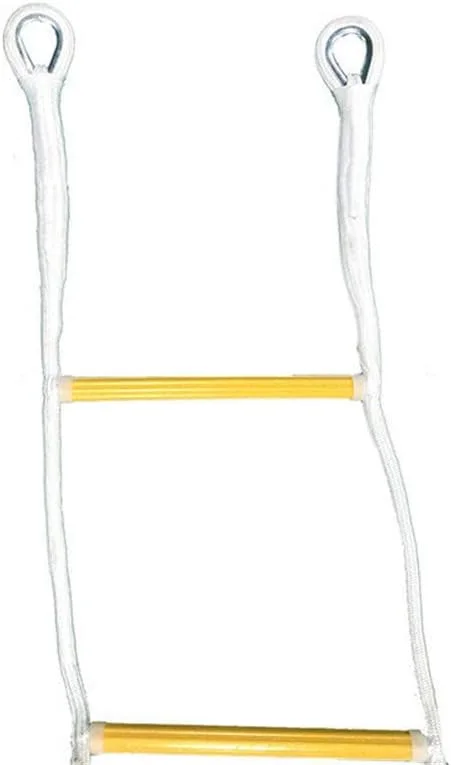 نردبان طنابی فرار اضطراری از آتش - نردبان طنابی ایمنی در برابر آتش مقاوم و مستحکم، نردبان طنابی ایمنی مقاوم در برابر شعله با قلاب - استقرار سریع و آسان برای استفاده - قابل استفاده مجدد، 15 متر