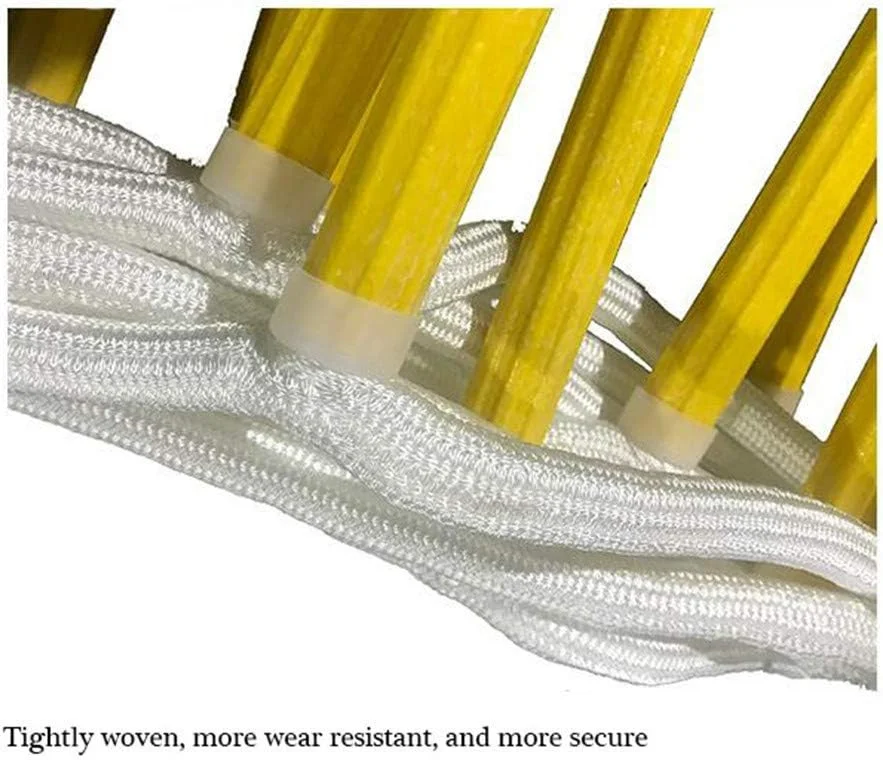 نردبان طنابی فرار اضطراری از آتش - نردبان طنابی ایمنی در برابر آتش مقاوم و مستحکم، نردبان طنابی ایمنی مقاوم در برابر شعله با قلاب - استقرار سریع و آسان برای استفاده - قابل استفاده مجدد، 15 متر