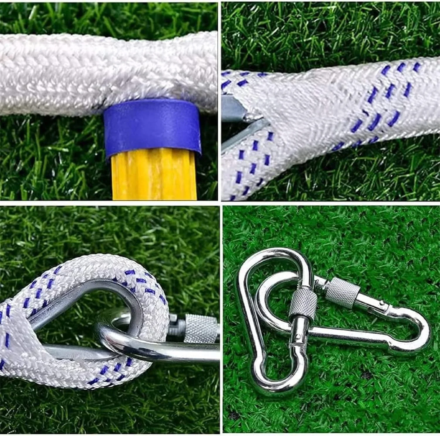 نردبان فرار از آتش (2-8 طبقه) نردبان طنابی ایمنی اضطراری، نصب سریع و آسان، ظرفیت وزن تا 450 کیلوگرم، نردبان نایلونی برای صعود خانگی و فرار از آتش