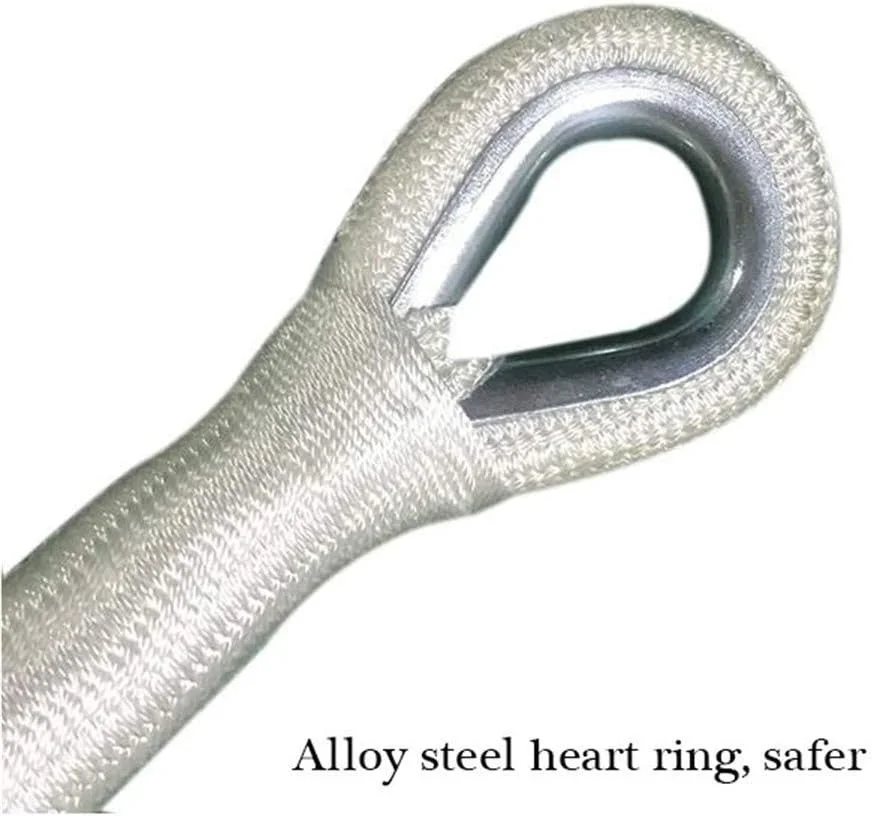 نردبان طنابی فرار اضطراری از آتش - نردبان طنابی ایمنی در برابر آتش مقاوم و مستحکم، نردبان طنابی ایمنی مقاوم در برابر شعله با قلاب - استقرار سریع و آسان برای استفاده - قابل استفاده مجدد، 15 متر