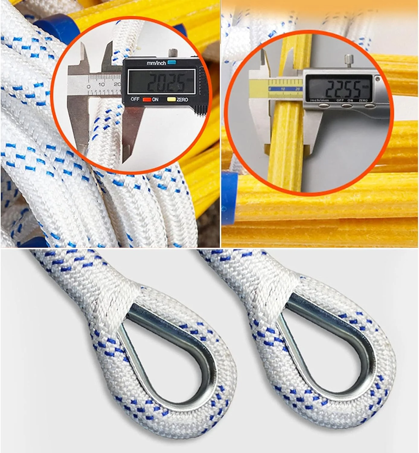 نردبان طنابی، نردبان فرار از آتش، نردبان ایمنی تخلیه 2 تا 10 طبقه، نردبان نجات ضد حریق با قلاب، نردبان فرار اضطراری از آتش / 20 متر / 65 (12 متر / 39 فوت)