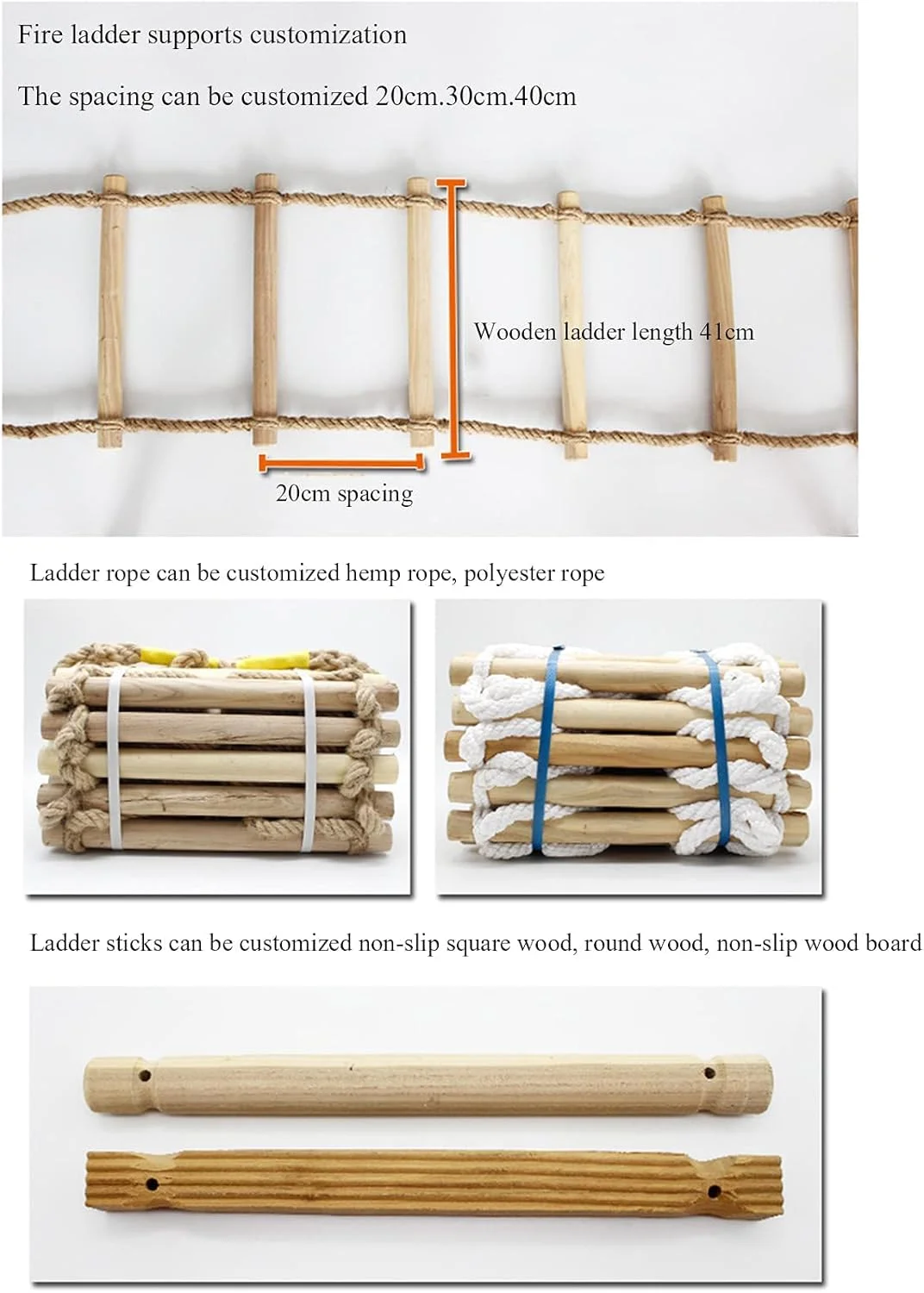 نردبان طنابی فرار از آتش XRTLYH، نردبان تخلیه اضطراری ایمنی آتش نشانی با قلاب و سگک، نردبان صعود نایلونی نردبان طنابی فرار از آتش XRTLYH، نردبان تخلیه اضطراری ایمنی آتش نشانی با قلاب و سگک، نردبان صعود نایلونی