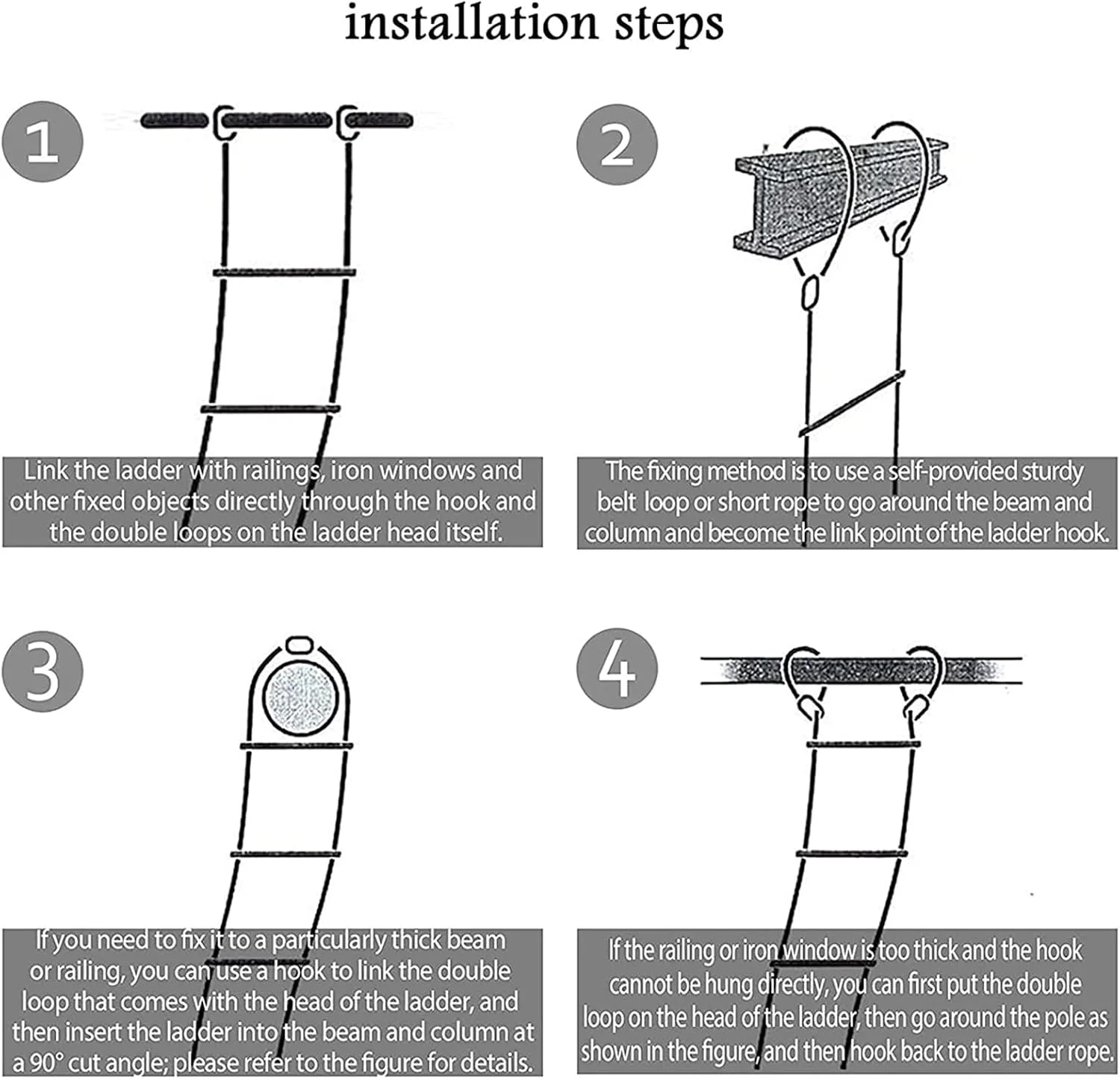 نردبان طنابی فرار، نردبان فرار آتش نشانی بالکن ایمنی، نردبان نرم طنابی ایمنی ضد لغزش با قابلیت استقرار سریع، نردبان آتش نشانی مقاوم در برابر شعله برای کودکان و بزرگسالان، فرار از پنجره و بالکن (سایز: 3 متر) نردبان طنابی فرار، نردبان فرار آتش نشانی بالکن ایمنی، نردبان نرم طنابی ایمنی ضد لغزش با قابلیت استقرار سریع، نردبان آتش نشانی مقاوم در برابر شعله برای کودکان و بزرگسالان، فرار از پنجره و بالکن (سایز: 3 متر)