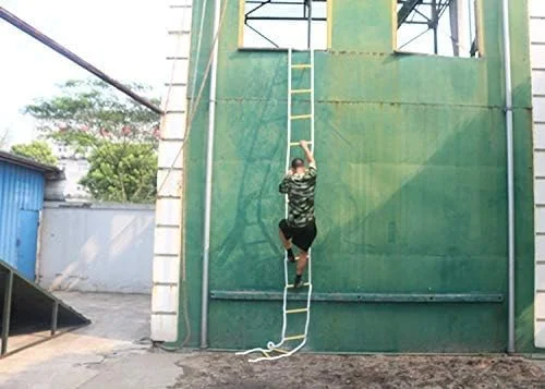 نردبان طنابی فرار از آتش Aoneky - نردبان ایمنی مقاوم در برابر آتش برای تخلیه اضطراری کودکان و بزرگسالان، نردبان نجات آتش نشانی 2-3 طبقه (4.8 متر)