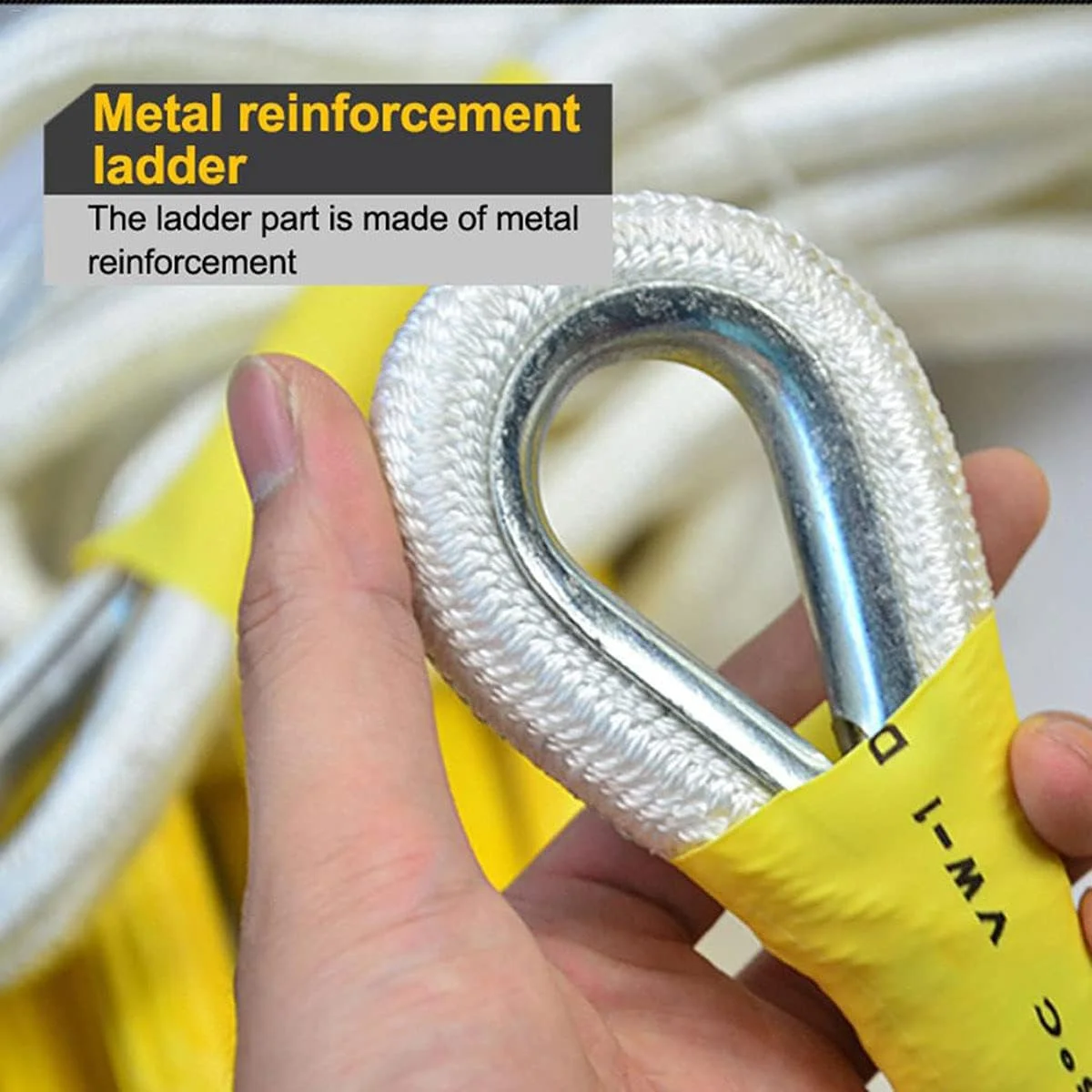 نردبان فرار از آتش، نردبان طنابی، نردبان های طنابی ایمنی اضطراری با قلاب، نردبان ضد حریق برای صعود به خانه/20 متر/65.6 فوت/8 متر/26 فوت