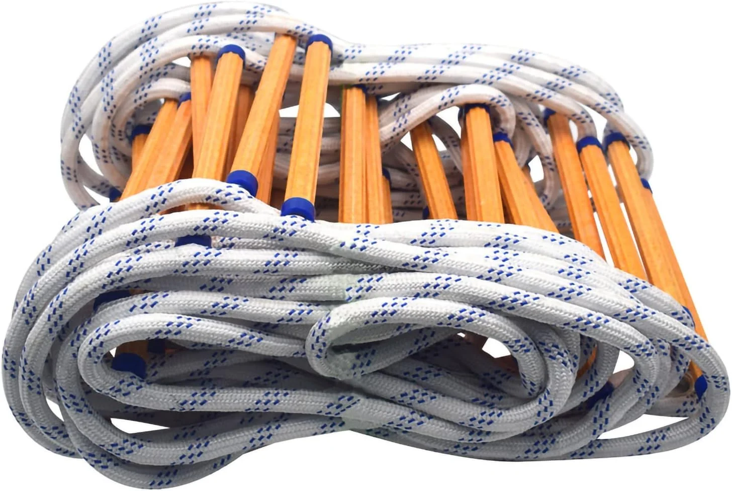 نردبان طنابی آتش نشانی اضطراری JEOZBM، 2 طبقه، 16 فوت، نردبان ایمنی آتش نشانی مقاوم در برابر شعله، نردبان کار در فضای باز قابل استفاده مجدد