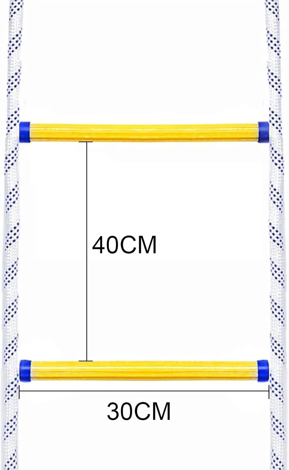 نردبان فرار اضطراری 2 طبقه نردبان طنابی ایمنی آتش نشانی با 2 قلاب، ظرفیت وزن نرم و جمع و جور تا 420 کیلوگرم، استفاده آسان برای بزرگسالان و کودکان (سایز: 10 متر) دو برابر راحتی