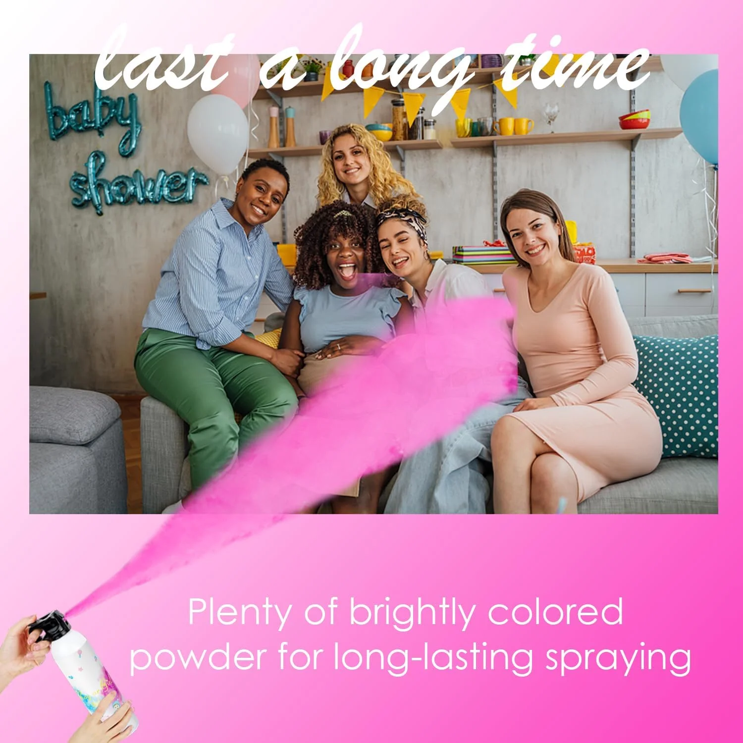 خاموش کننده آتش SRG برای جشن تعیین جنسیت نوزاد | بسته 2 عددی خاموش کننده دود صورتی برای دختر بچه | پودر برای تزئینات و ایده های جشن تعیین جنسیت (صورتی)