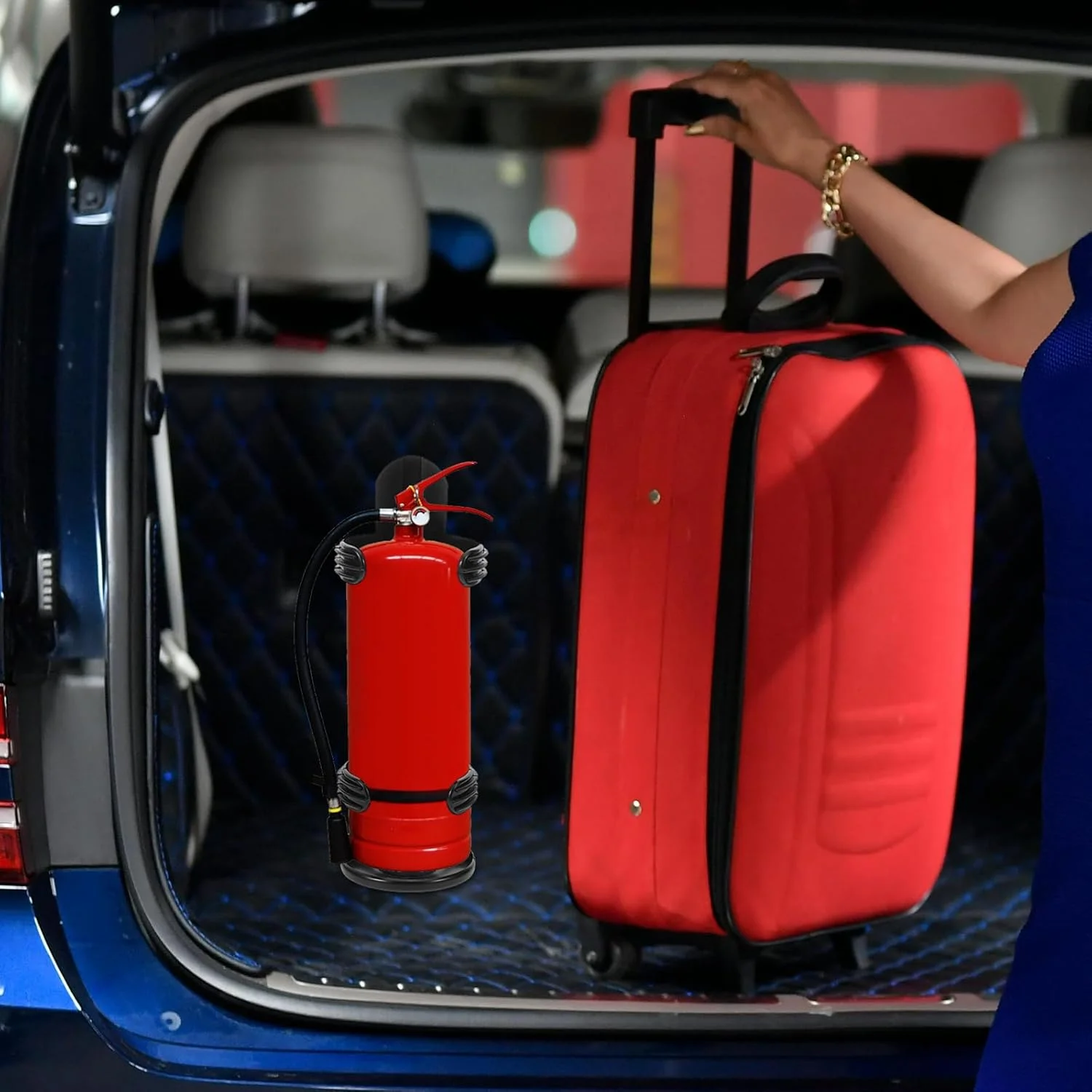 ULTECHNOVO نگهدارنده پلاستیکی کپسول آتش نشانی دیواری، نگهدارنده کپسول آتش نشانی برای خودرو، براکت نصب کپسول آتش نشانی مشکی