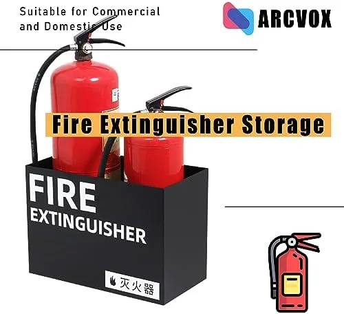 پایه کپسول آتش نشانی، نگهدارنده آهنی جوشکاری شده سنگین برای نمایش، دو کپسول را به طور ایمن نگه می دارد، ایده آل برای استفاده تجاری و ایمنی عمومی