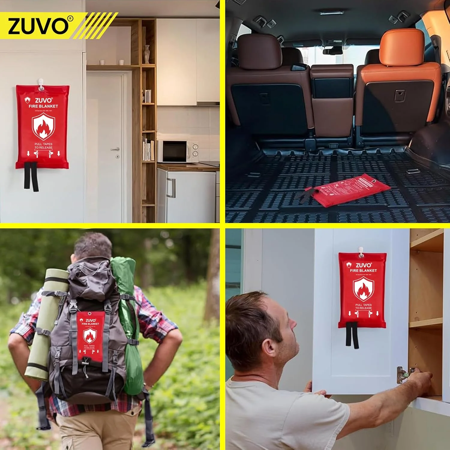 پتو اطفاء حریق Zuvo: راه حل ایمنی آتش سوزی تایید شده برای خانه، آشپزخانه و کمپینگ - جمع و جور، قابل اعتماد و آسان برای استفاده در مواقع اضطراری پتو اطفاء حریق Zuvo: راه حل ایمنی آتش سوزی تایید شده برای خانه، آشپزخانه و کمپینگ - جمع و جور، قابل اعتماد و آسان برای استفاده در مواقع اضطراری