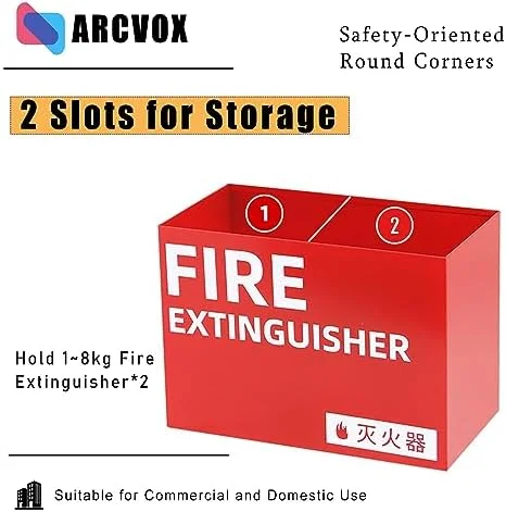 پایه کپسول آتش نشانی، نگهدارنده آهنی جوشکاری شده سنگین برای نمایش، دو کپسول را به طور ایمن نگه می دارد، ایده آل برای استفاده تجاری و ایمنی عمومی