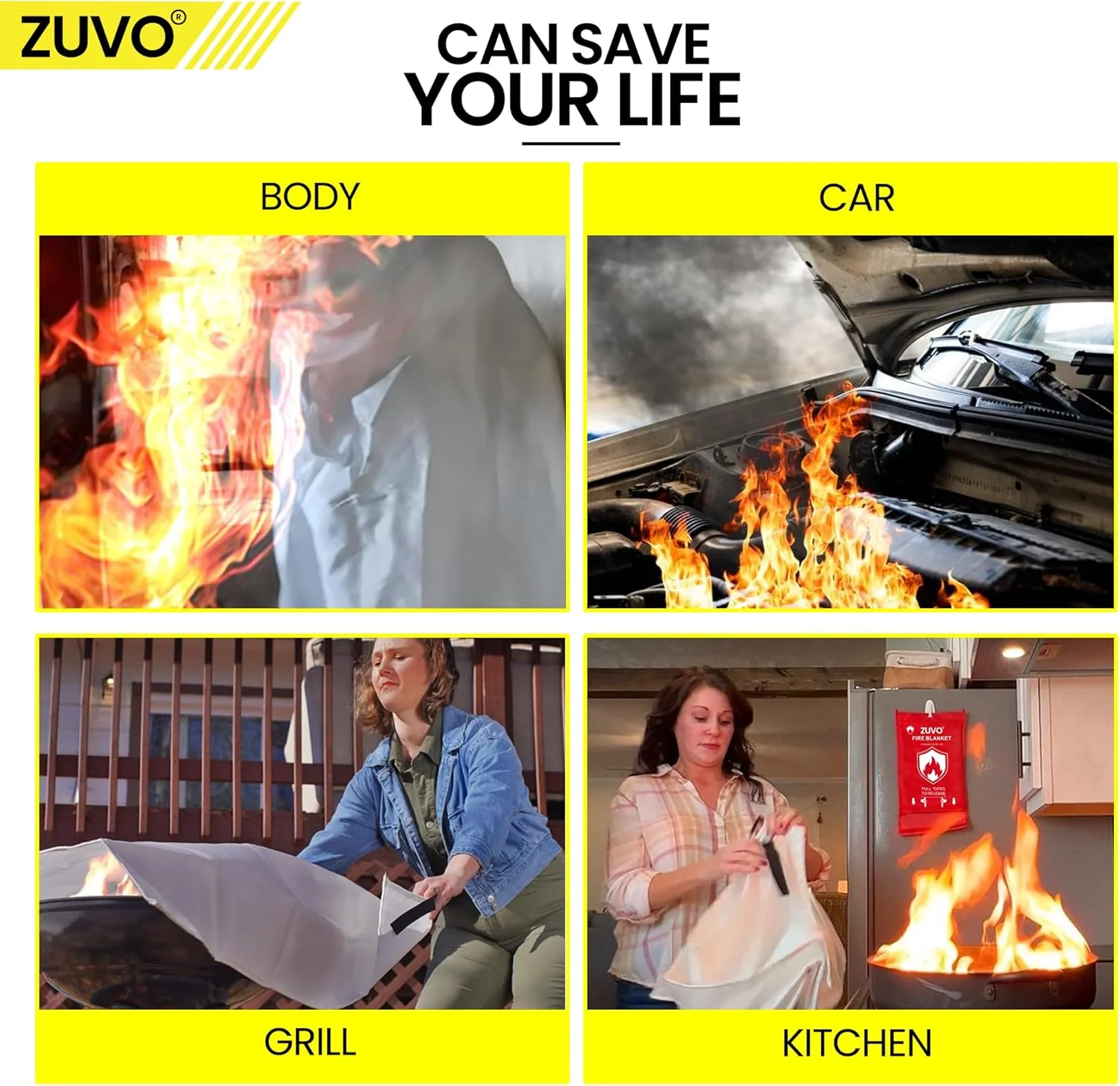 پتو اطفاء حریق Zuvo: راه حل ایمنی آتش سوزی تایید شده برای خانه، آشپزخانه و کمپینگ - جمع و جور، قابل اعتماد و آسان برای استفاده در مواقع اضطراری پتو اطفاء حریق Zuvo: راه حل ایمنی آتش سوزی تایید شده برای خانه، آشپزخانه و کمپینگ - جمع و جور، قابل اعتماد و آسان برای استفاده در مواقع اضطراری