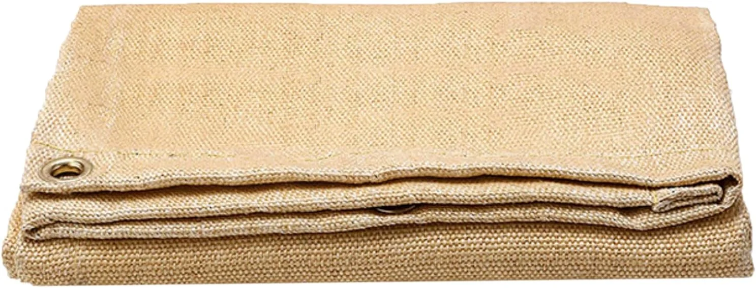 پتو جوشکاری N/A با حلقه، پتو نسوز فایبرگلاس سنگین تا 1000 درجه سانتیگراد، پتو ایمنی آتش نشانی اضطراری برای خانه آشپزخانه شومینه خودرو انبار، 1.2x1.8M/4x6FT