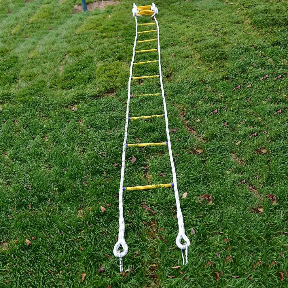 نردبان طنابی، نردبان آتش نشانی، ابزار فرار اضطراری، نردبان تخلیه ایمنی آتش نشانی مقاوم در برابر شعله با قلاب، نردبان آتش نشانی 2-3 طبقه (5 متر)