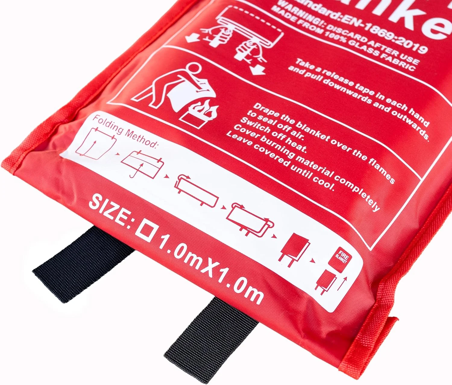 پتو اطفاء حریق اضطراری FireAvert برای خانه و آشپزخانه - پتو ایمنی آتش نشانی برای آشپزخانه، کمپینگ، وسایل نقلیه و موارد دیگر - بسته 4 عددی