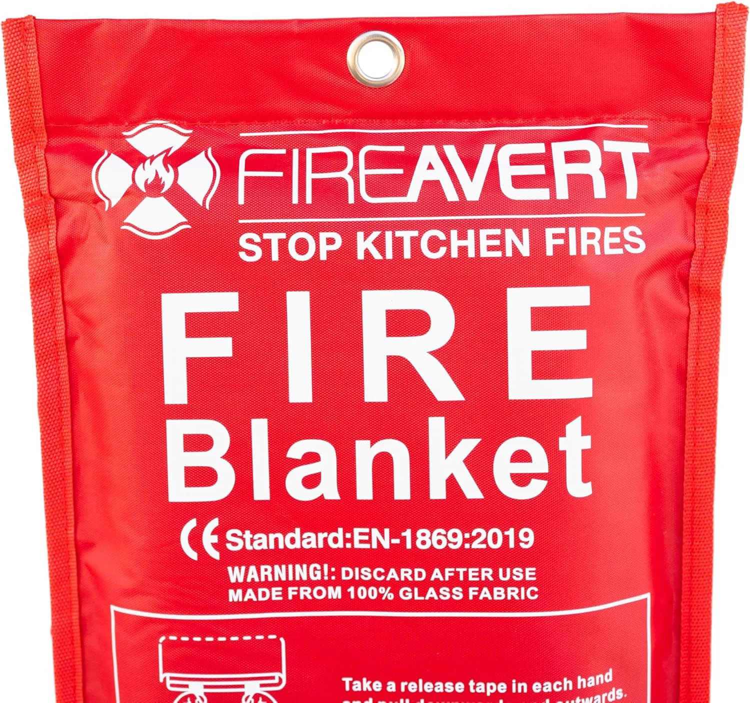 پتو اطفاء حریق اضطراری FireAvert برای خانه و آشپزخانه - پتو ایمنی آتش نشانی برای آشپزخانه، کمپینگ، وسایل نقلیه و موارد دیگر - بسته 4 عددی